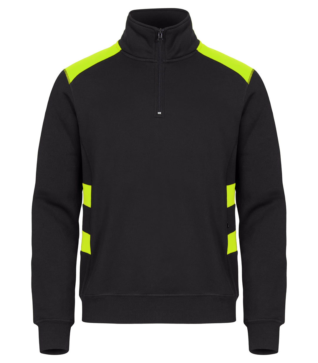 Collegegenser Clique Ambition Half Zip Herre – uten trykk – Synlighetsgul