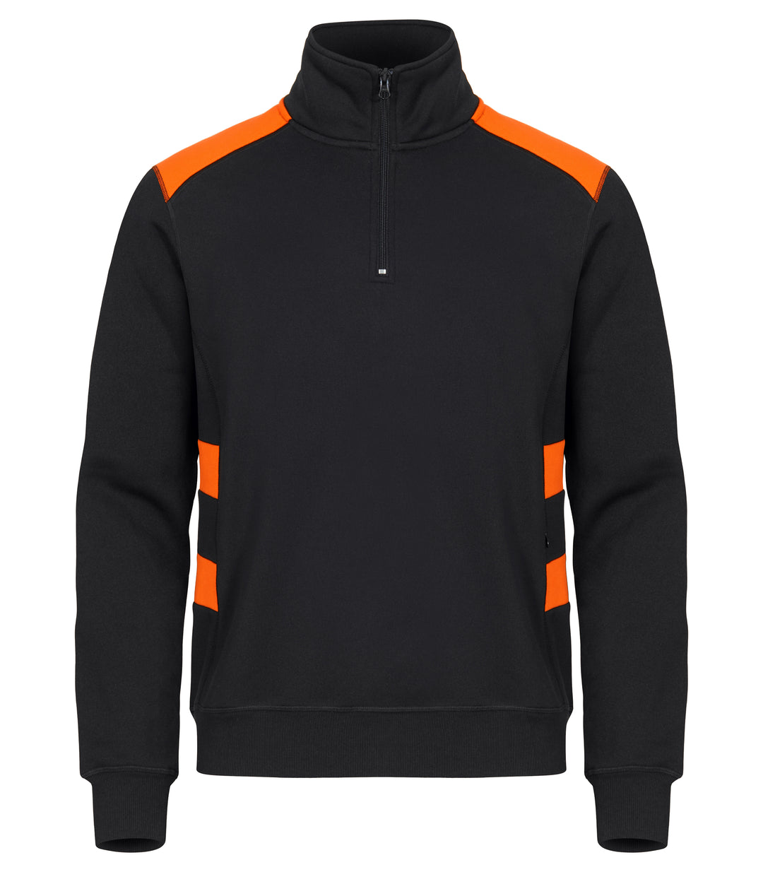 Collegegenser Clique Ambition Half Zip Herre – uten trykk – Synlighetsoransje