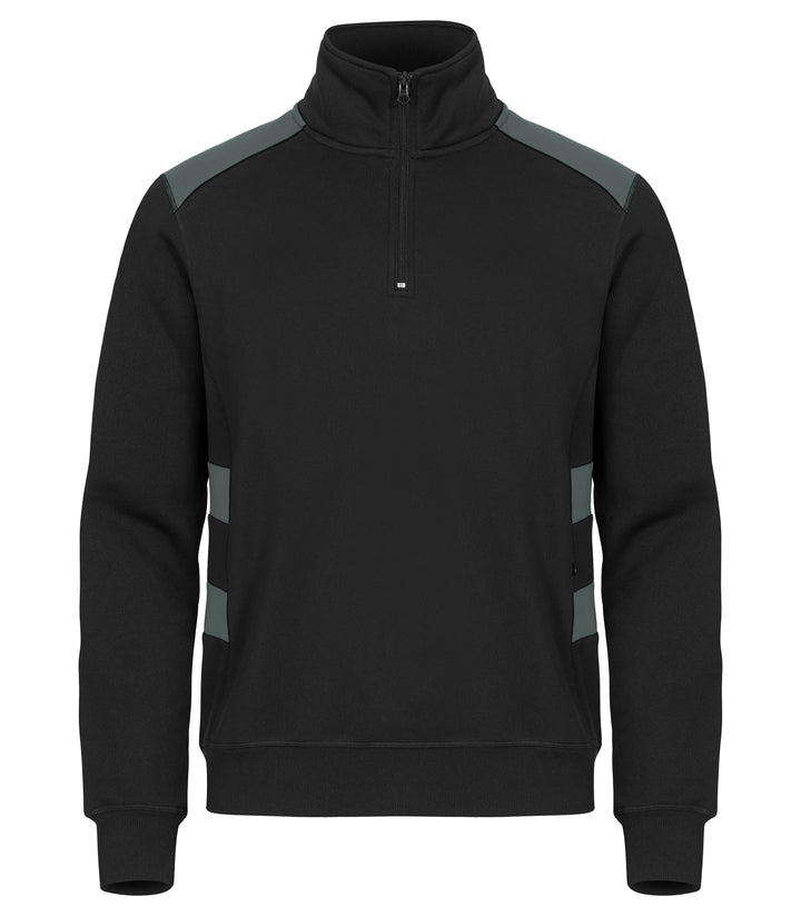 Collegegenser Clique Ambition Half Zip Herre – uten trykk – Mørk grå