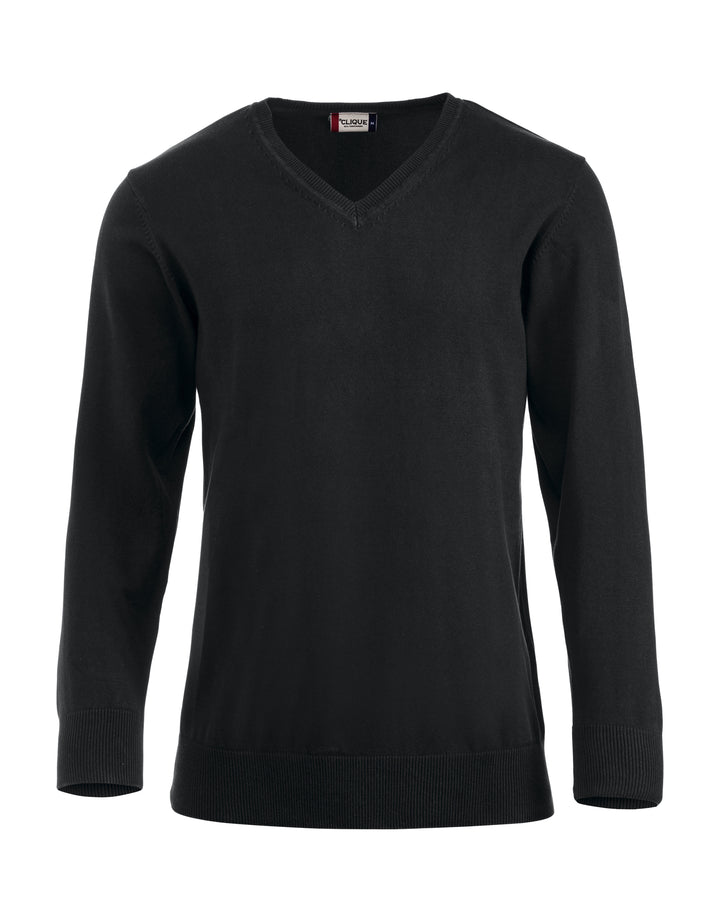 Strikkegenser Clique Aston Herre – uten trykk – Sort