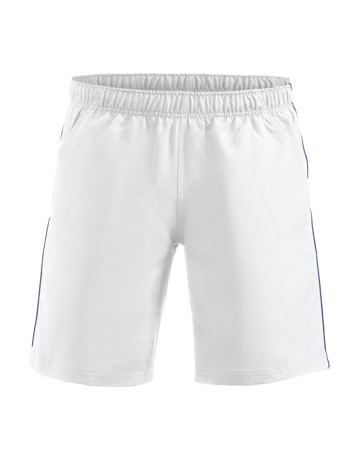 Shorts Clique Hollis Unisex – uten trykk – Hvit / Marineblå