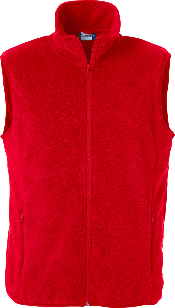 Fleecegenser Clique Basic Polar Fleece Vest Herre – uten trykk – Rød