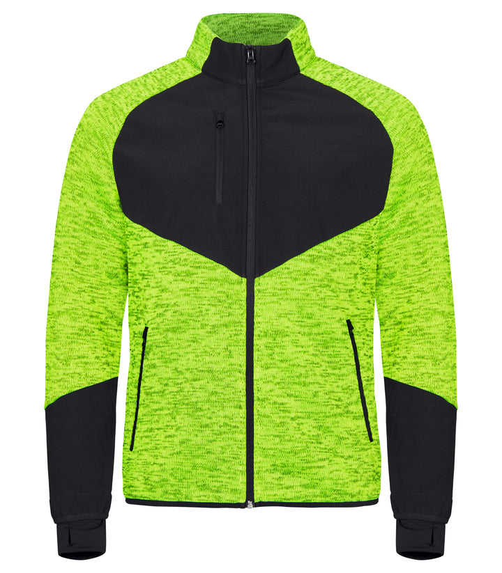 Fleecejakke Clique Haines Herre – uten trykk – Synlighetsgul