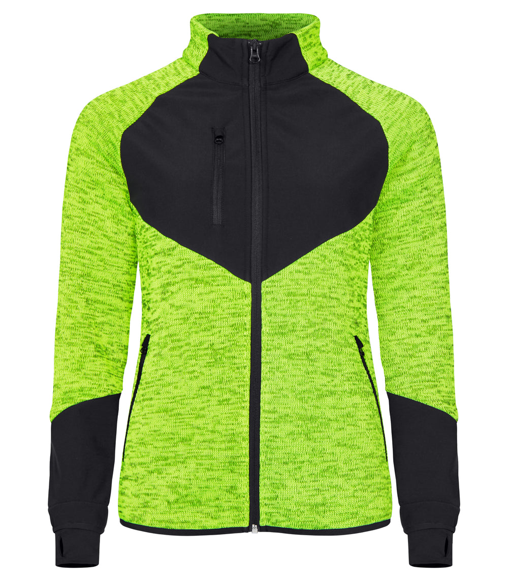 Fleecejakke Clique Haines Dame – uten trykk – Synlighetsgul