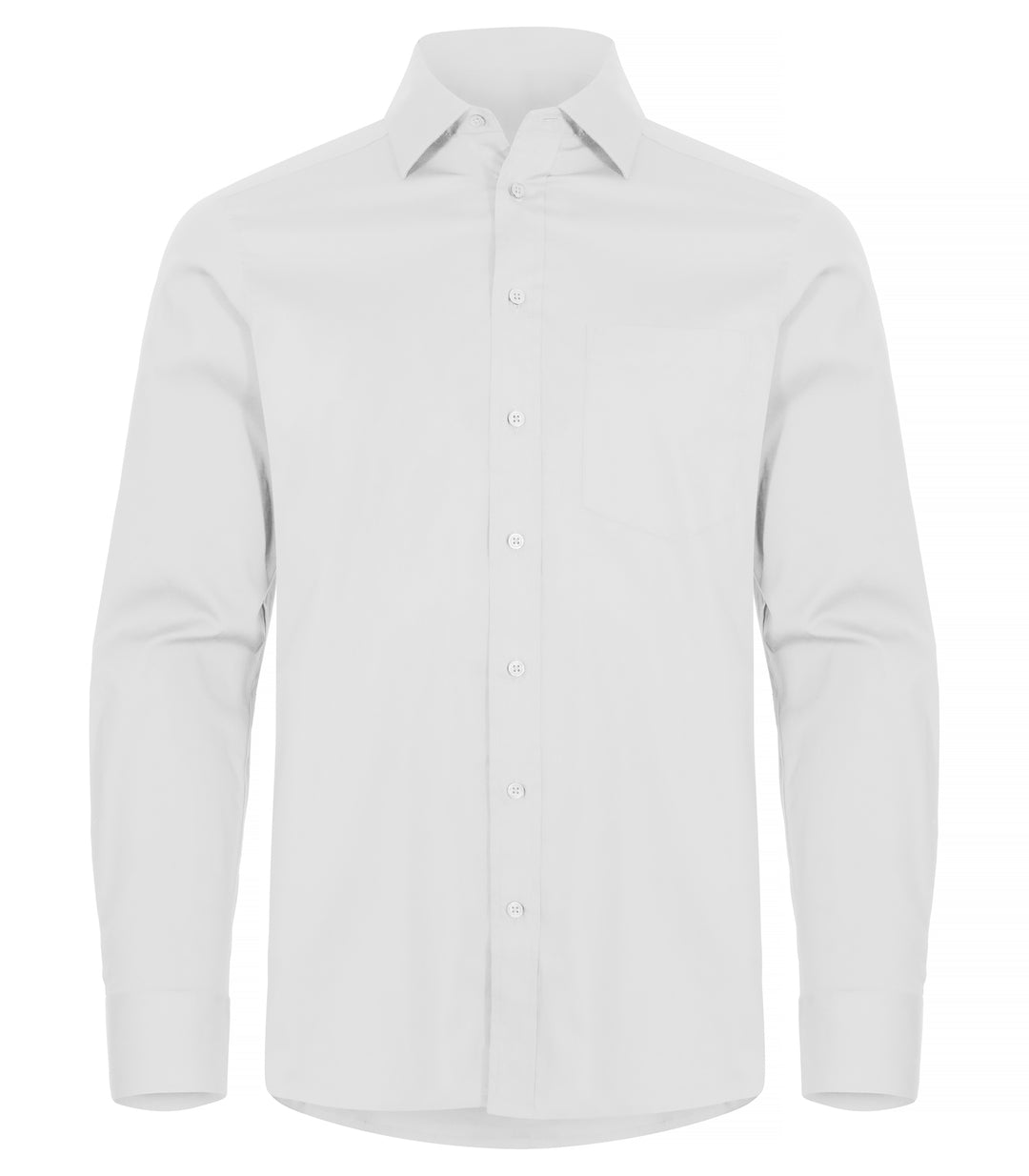 Skjorte Clique Stretch Shirt L/S Herre – uten trykk – Hvit