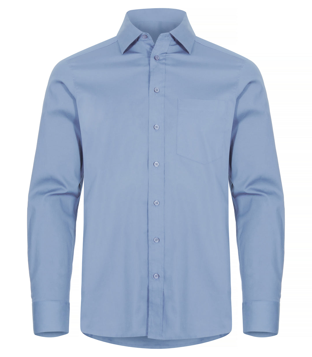 Skjorte Clique Stretch Shirt L/S Herre – uten trykk – Lys blå