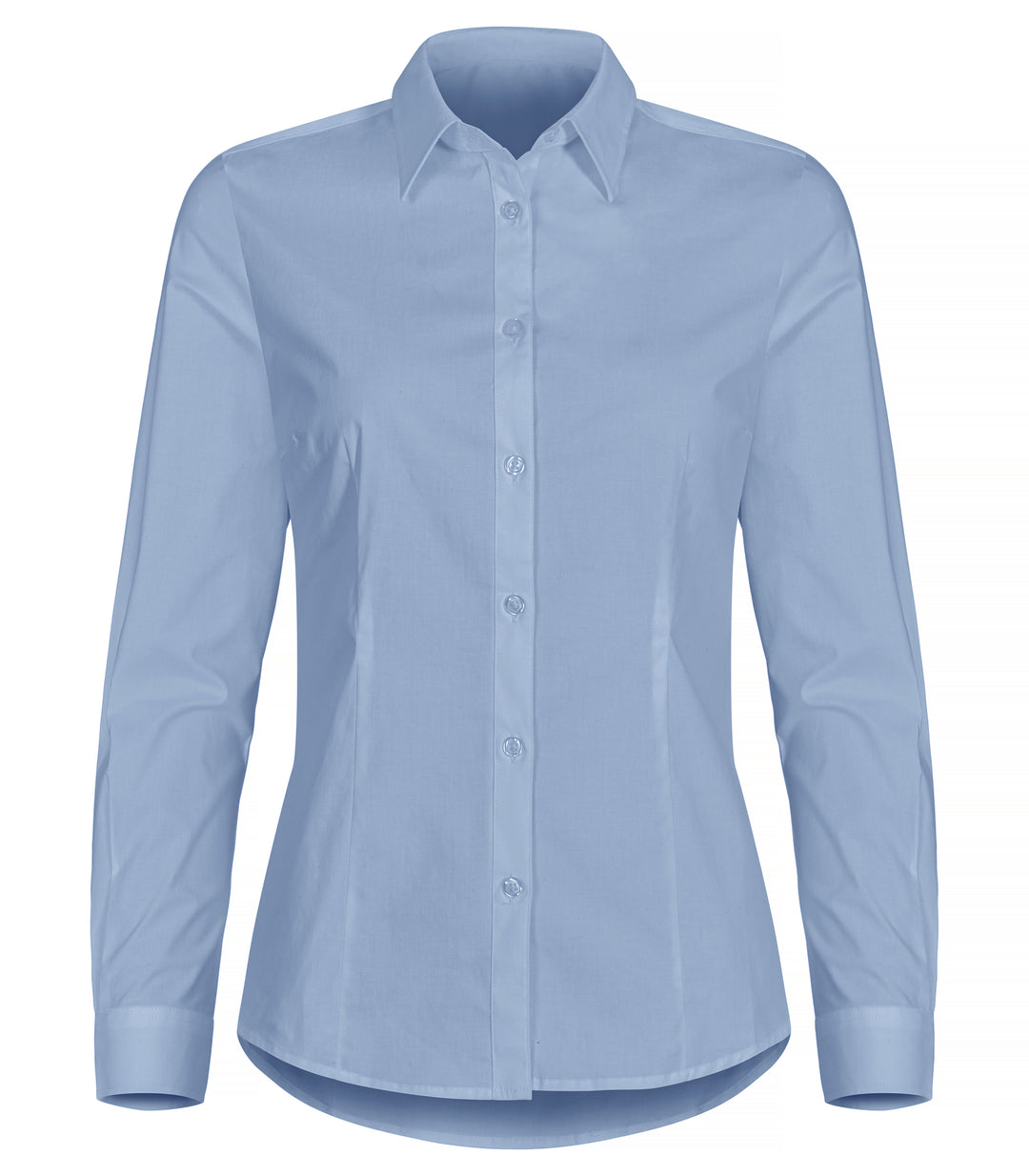 Skjorte Clique Stretch Shirt L/S Dame – uten trykk – Lys blå