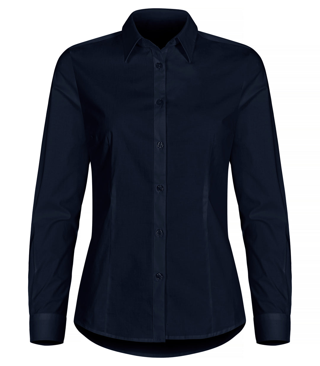 Skjorte Clique Stretch Shirt L/S Dame – uten trykk – Marineblå