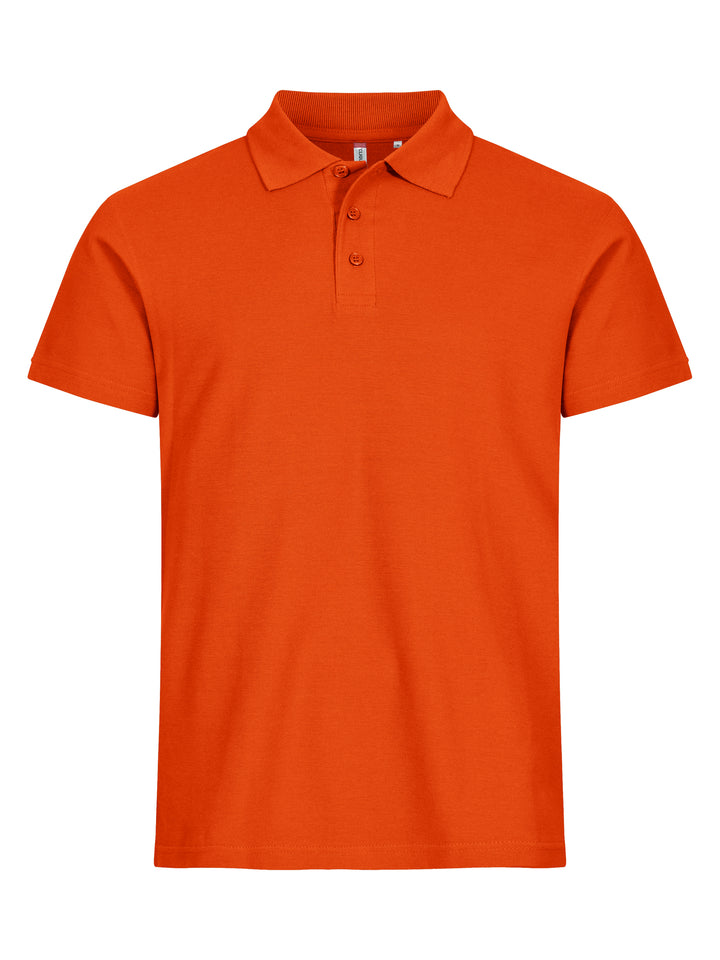 Piqué Clique Basic Polo Herre – uten trykk – Blodoransje