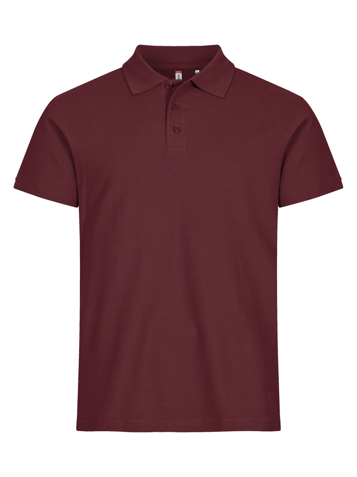 Piqué Clique Basic Polo Herre – uten trykk – Burgunder