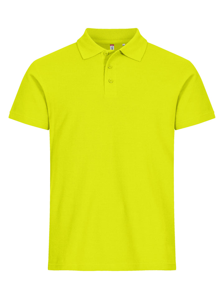 Piqué Clique Basic Polo Herre – uten trykk – Synlighetsgrønn