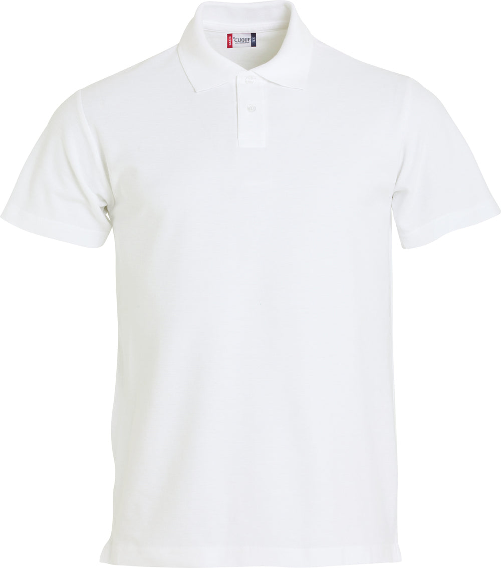 Pologenser Clique Basic Polo S/S Junior – uten trykk – Hvit