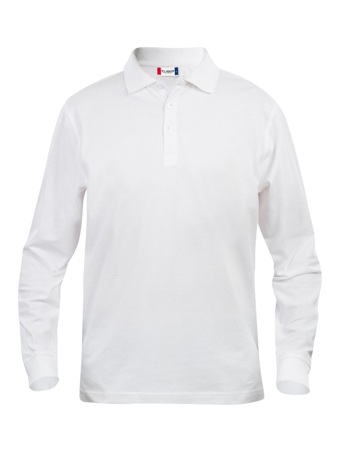 Piqué Clique Basic Polo L/S Junior – uten trykk – Hvit