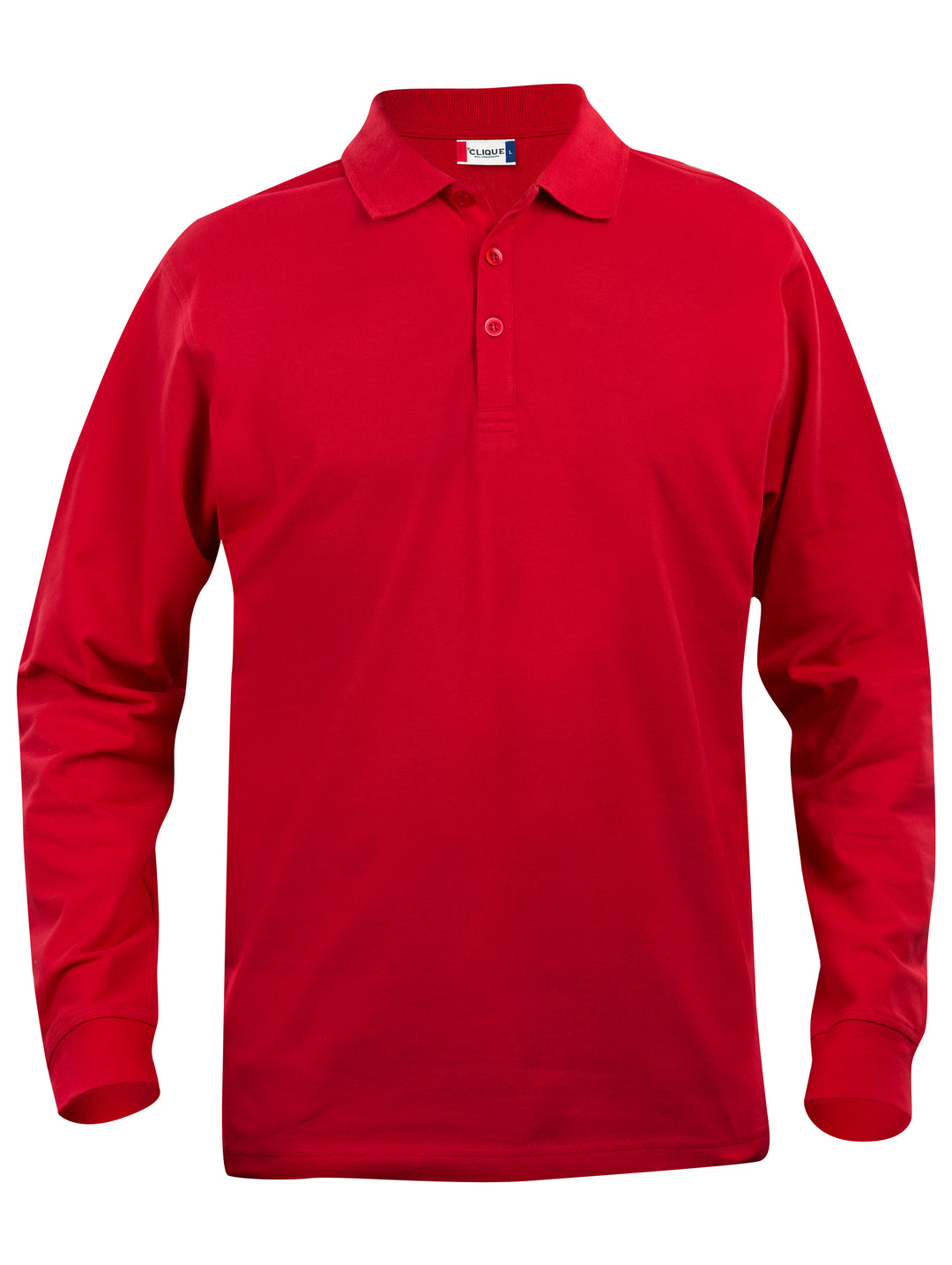 Piqué Clique Basic Polo L/S Junior – uten trykk – Rød