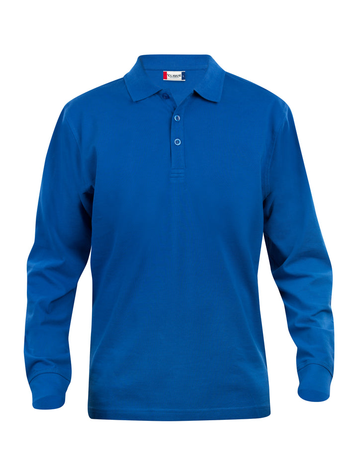 Piqué Clique Basic Polo L/S Junior – uten trykk – Blå