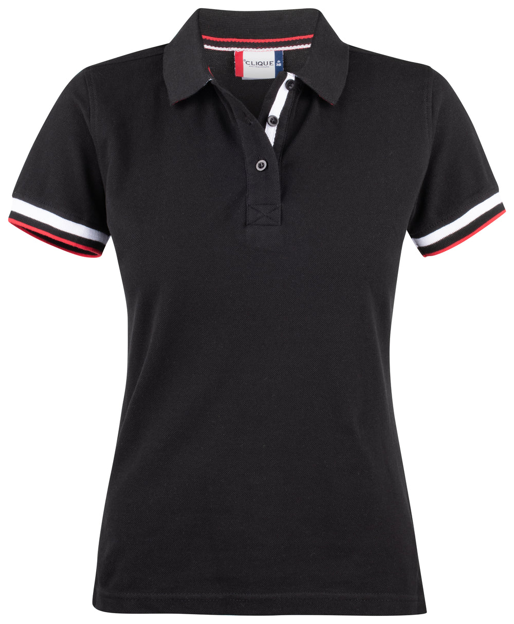 Piqué Clique Newton Dame – uten trykk – Sort