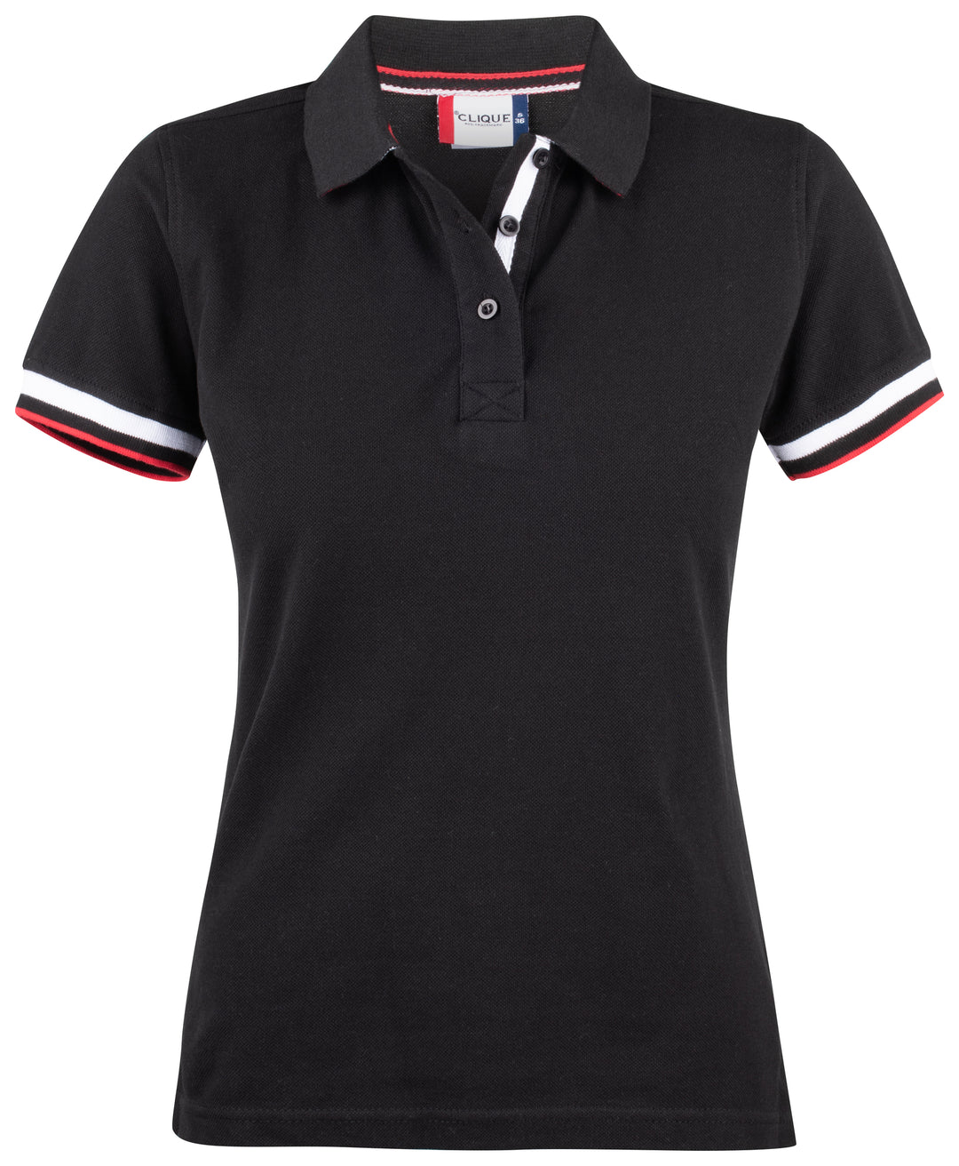Piqué Clique Newton Dame – uten trykk – Sort