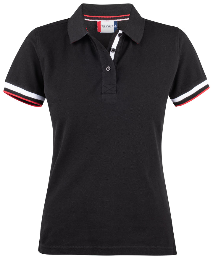 Piqué Clique Newton Dame – uten trykk – Sort