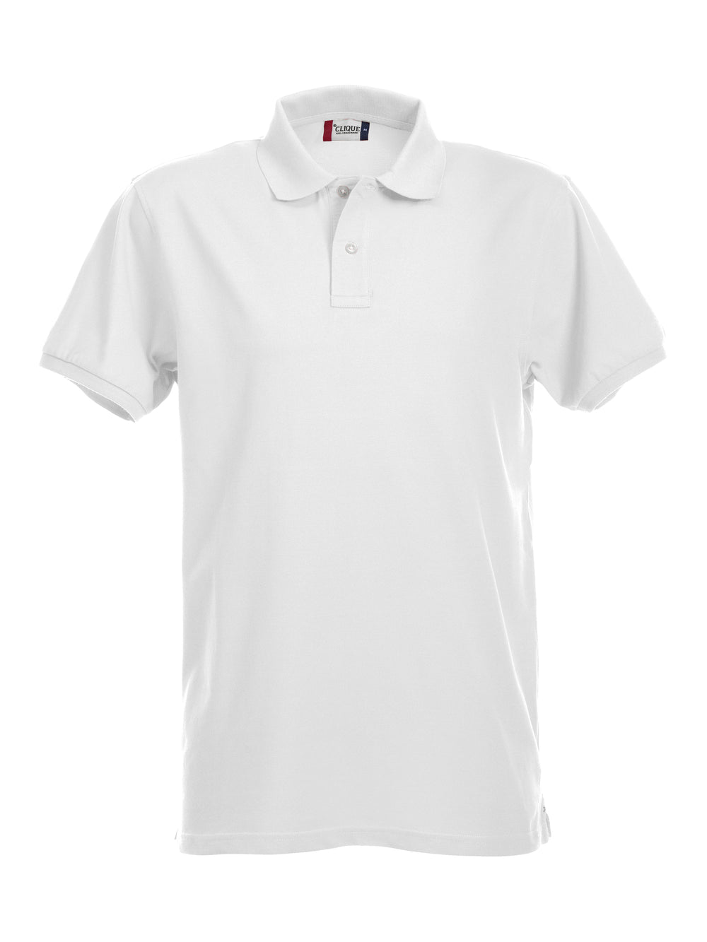 Piqué Clique Stretch Premium Polo Herre – uten trykk – Hvit