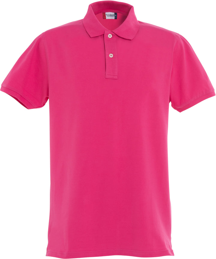 Piqué Clique Stretch Premium Polo Herre – uten trykk – Cerise
