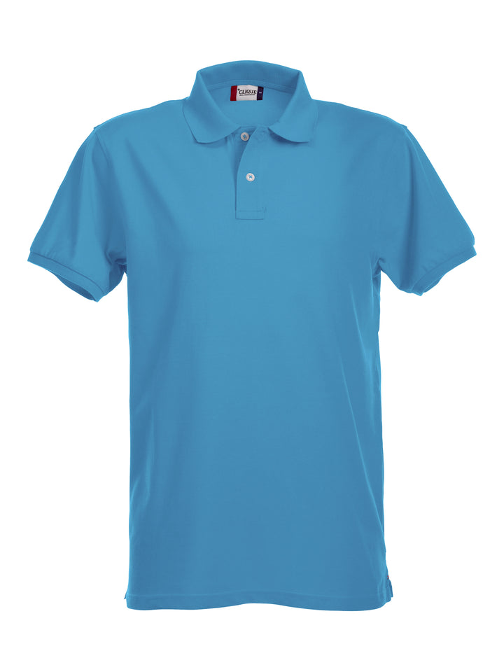 Piqué Clique Stretch Premium Polo Herre – uten trykk – Turkis