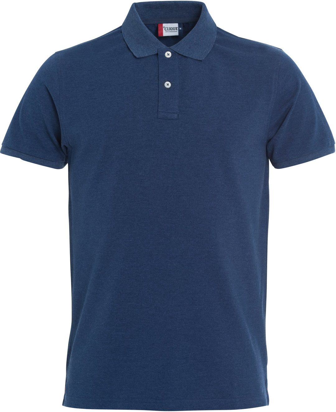Piqué Clique Stretch Premium Polo Herre – uten trykk – Blåmelert