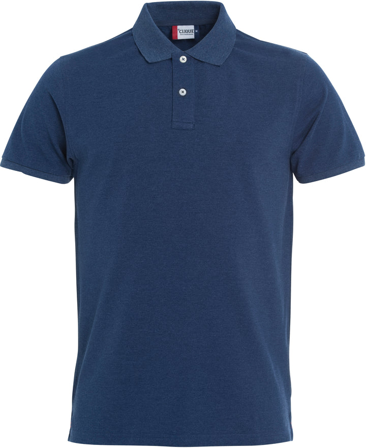 Piqué Clique Stretch Premium Polo Herre – uten trykk – Blåmelert
