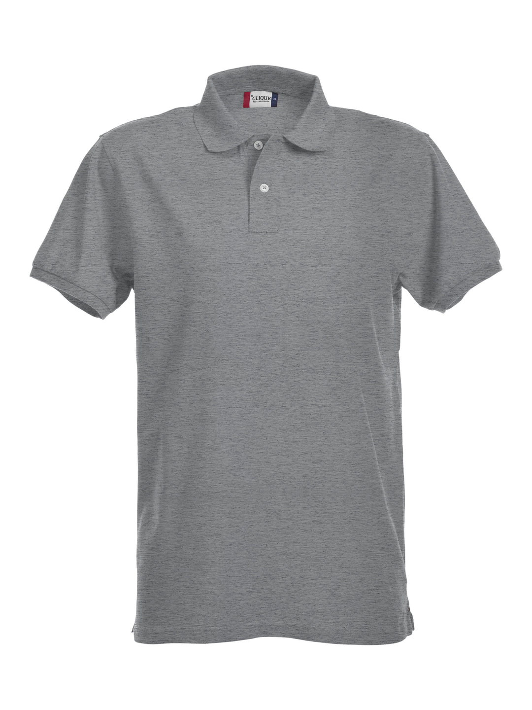 Piqué Clique Stretch Premium Polo Herre – uten trykk – Gråmelert