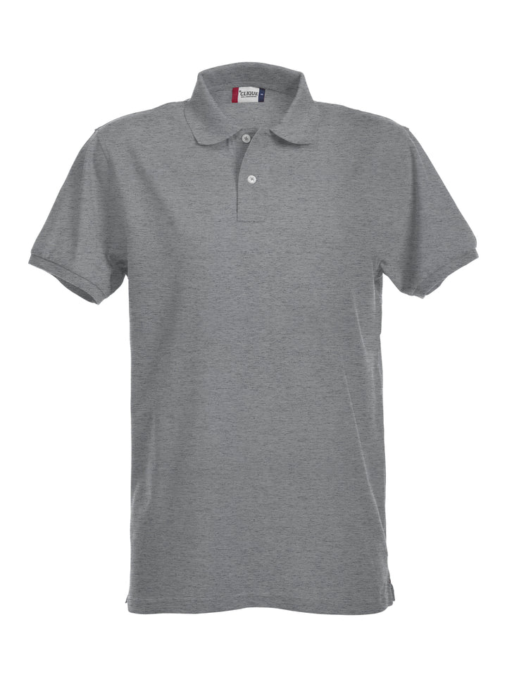 Piqué Clique Stretch Premium Polo Herre – uten trykk – Gråmelert