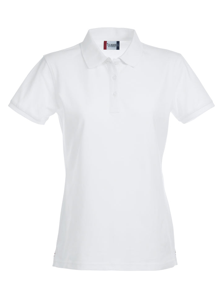 Piqué Clique Stretch Premium Polo Dame – uten trykk – Hvit