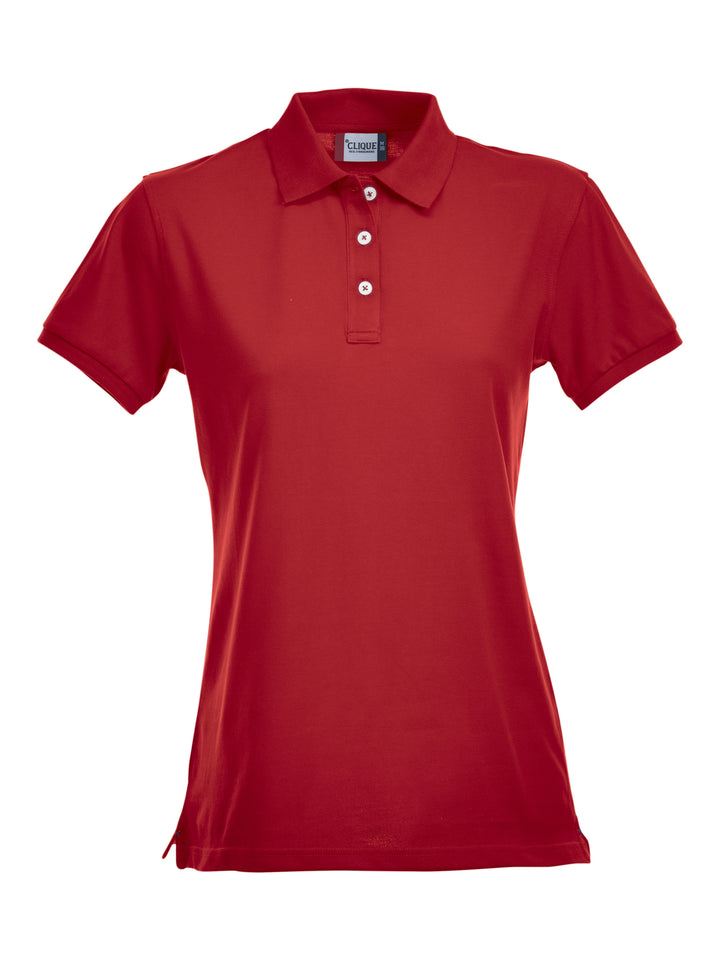 Piqué Clique Stretch Premium Polo Dame – uten trykk – Rød