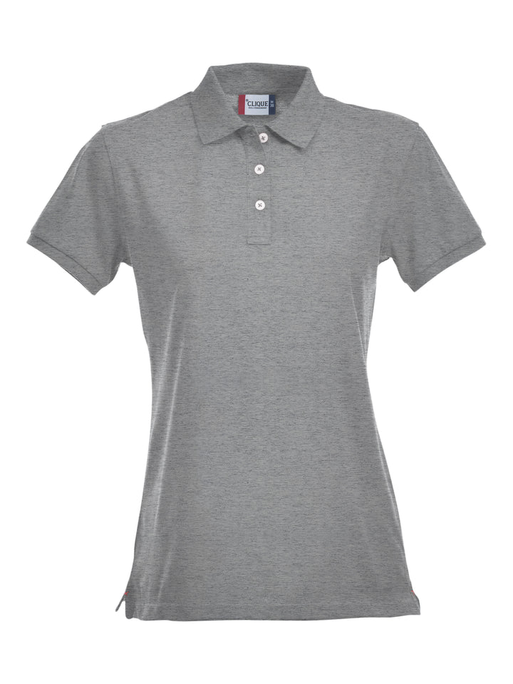 Piqué Clique Stretch Premium Polo Dame – uten trykk – Gråmelert