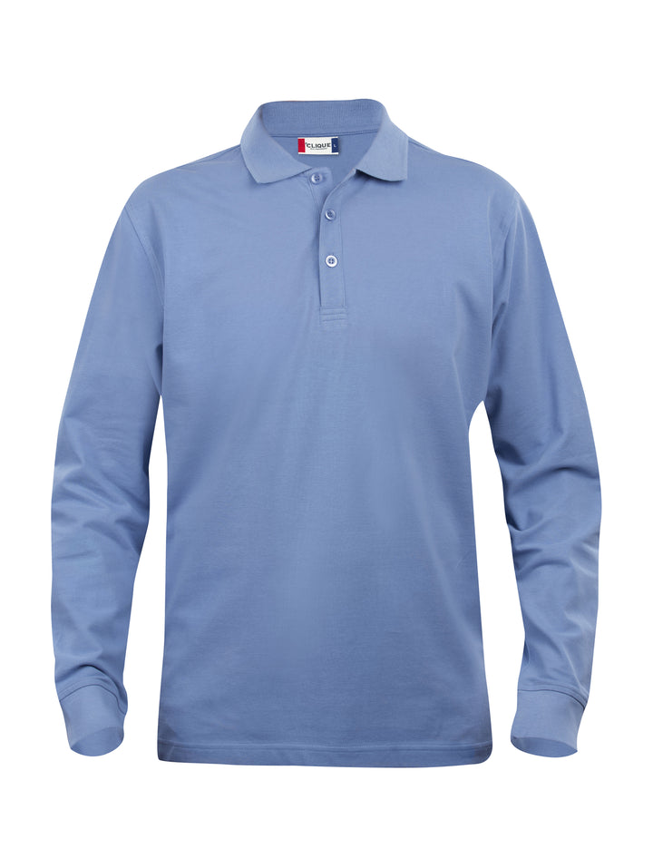 Piqué Clique Classic Lincoln L/S Herre – uten trykk – Lys blå
