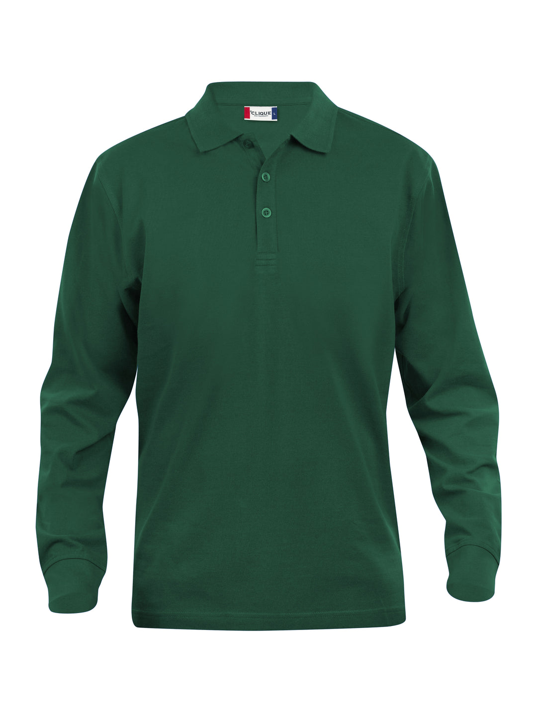 Piqué Clique Classic Lincoln L/S Herre – uten trykk – Flaskegrønn