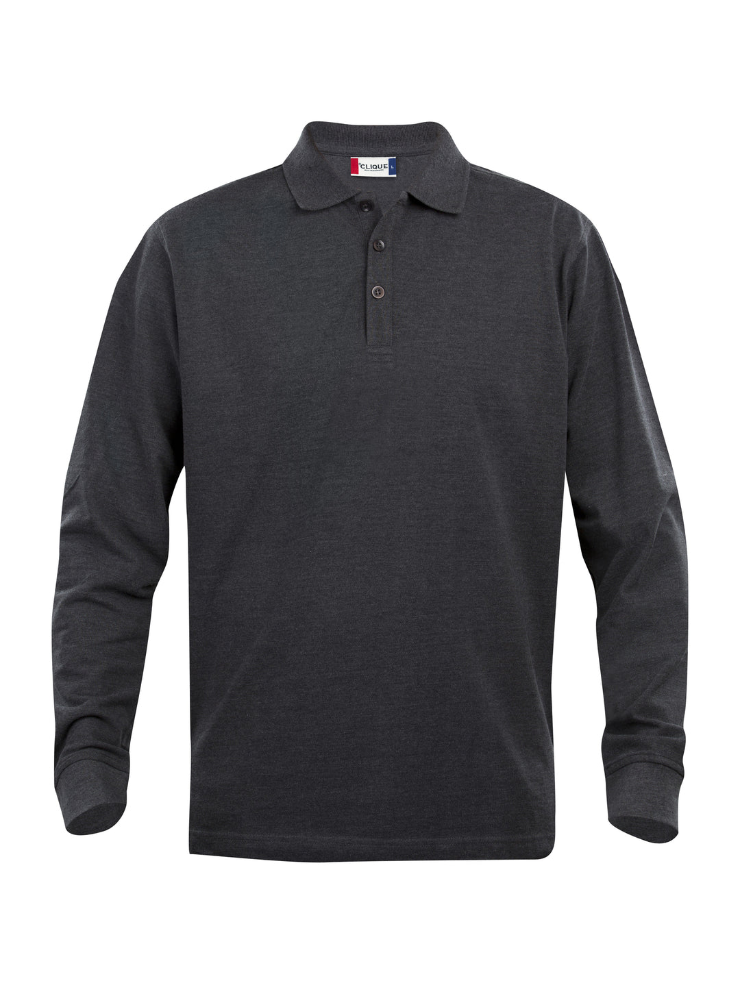 Piqué Clique Classic Lincoln L/S Herre – uten trykk – Antrasittmelert
