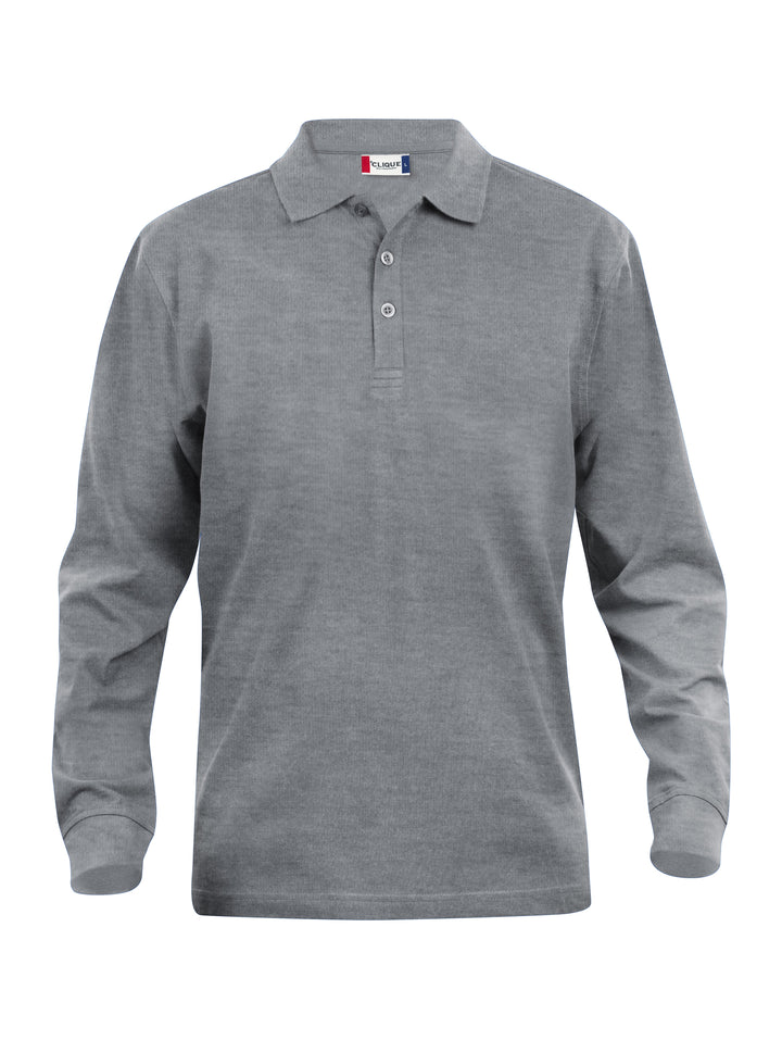Piqué Clique Classic Lincoln L/S Herre – uten trykk – Gråmelert