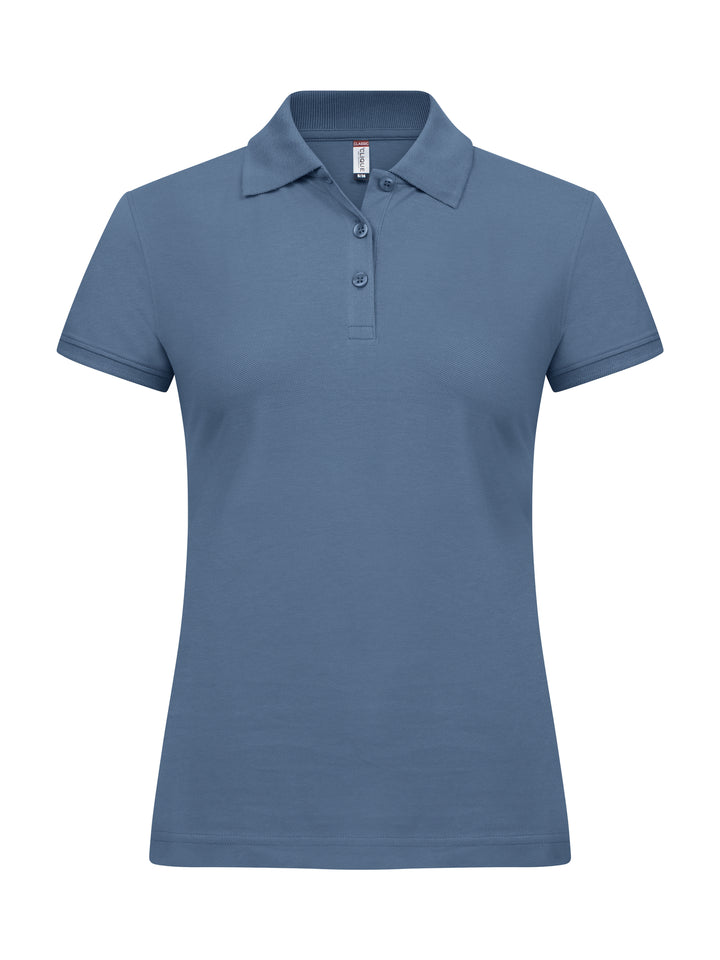 Piqué Clique Classic Marion S/S Dame – uten trykk – Stålblå