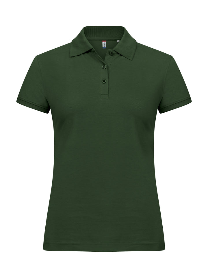 Piqué Clique Classic Marion S/S Dame – uten trykk – Flaskegrønn