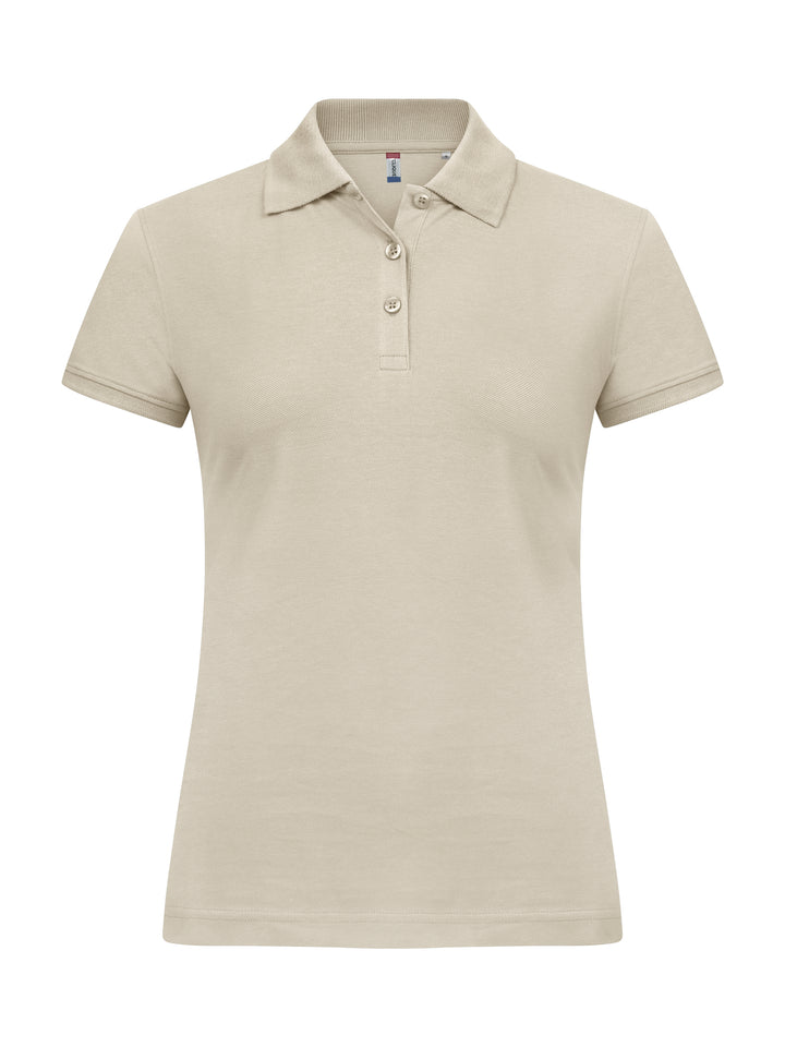 Piqué Clique Classic Marion S/S Dame – uten trykk – Lys khaki