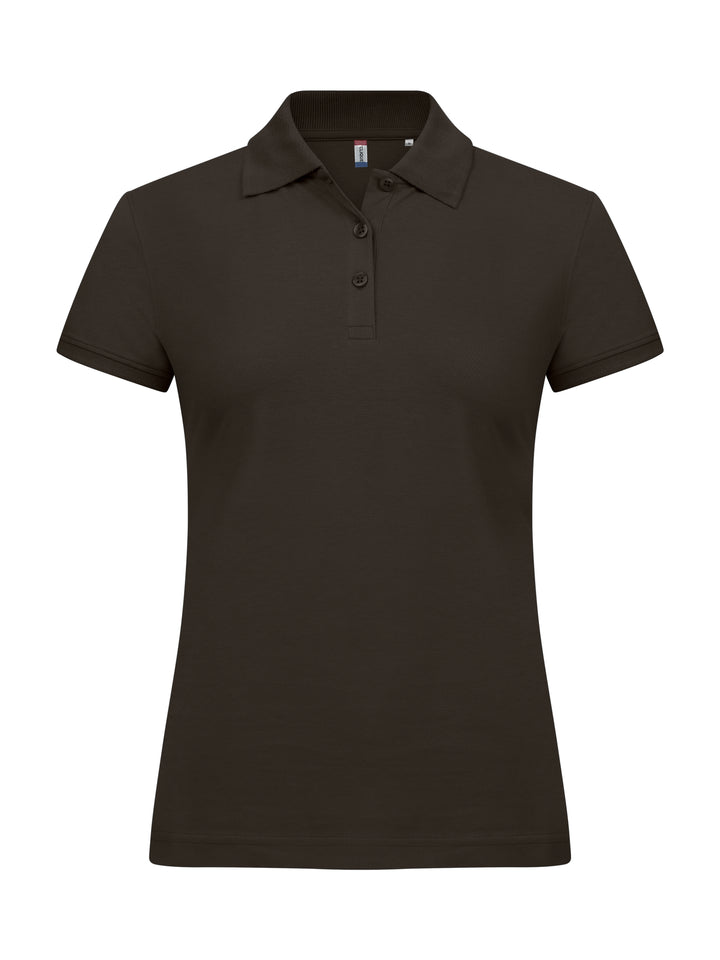 Piqué Clique Classic Marion S/S Dame – uten trykk – Mørk mokka