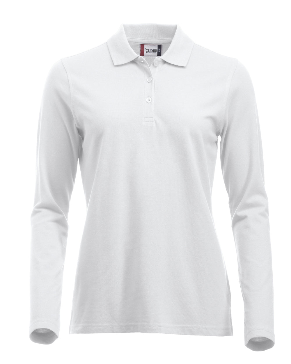 Piqué Clique Classic Marion L/S Dame – uten trykk – Hvit