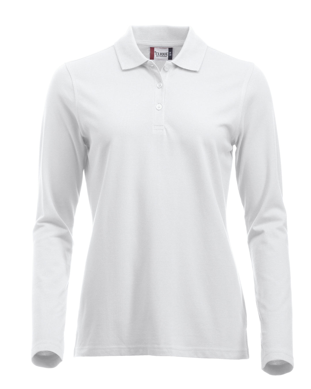 Piqué Clique Classic Marion L/S Dame – uten trykk – Hvit