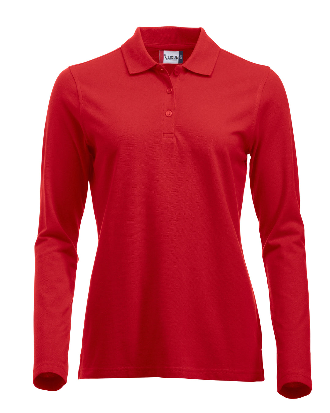Piqué Clique Classic Marion L/S Dame – uten trykk – Rød