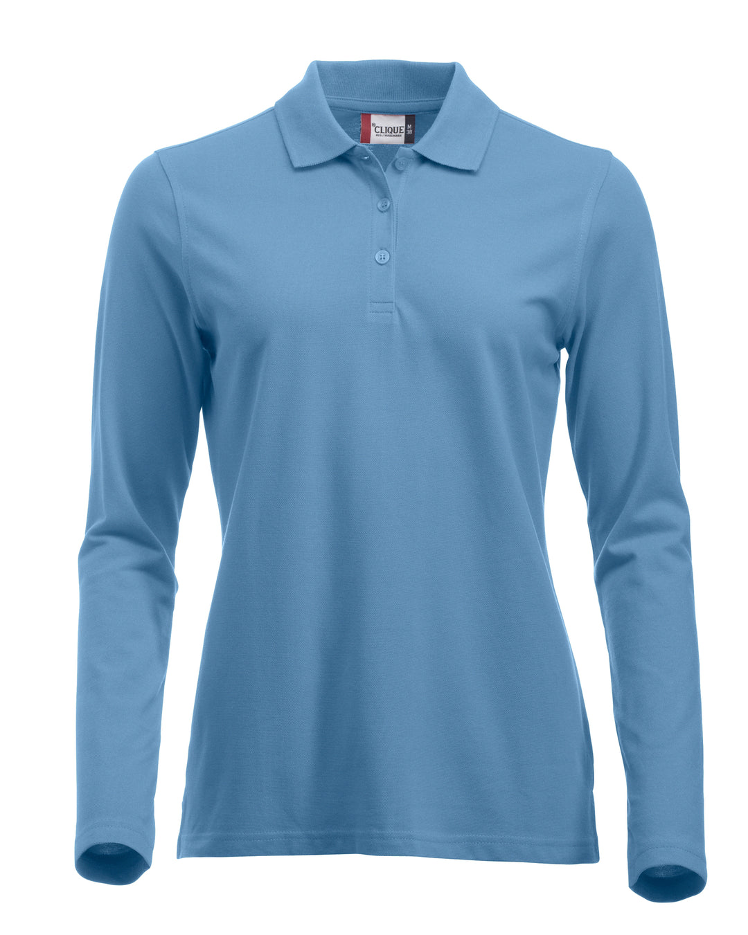 Piqué Clique Classic Marion L/S Dame – uten trykk – Lys blå