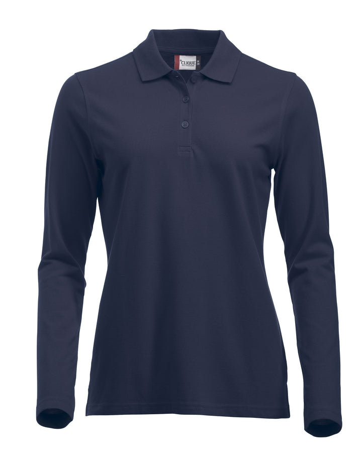 Piqué Clique Classic Marion L/S Dame – uten trykk – Marineblå