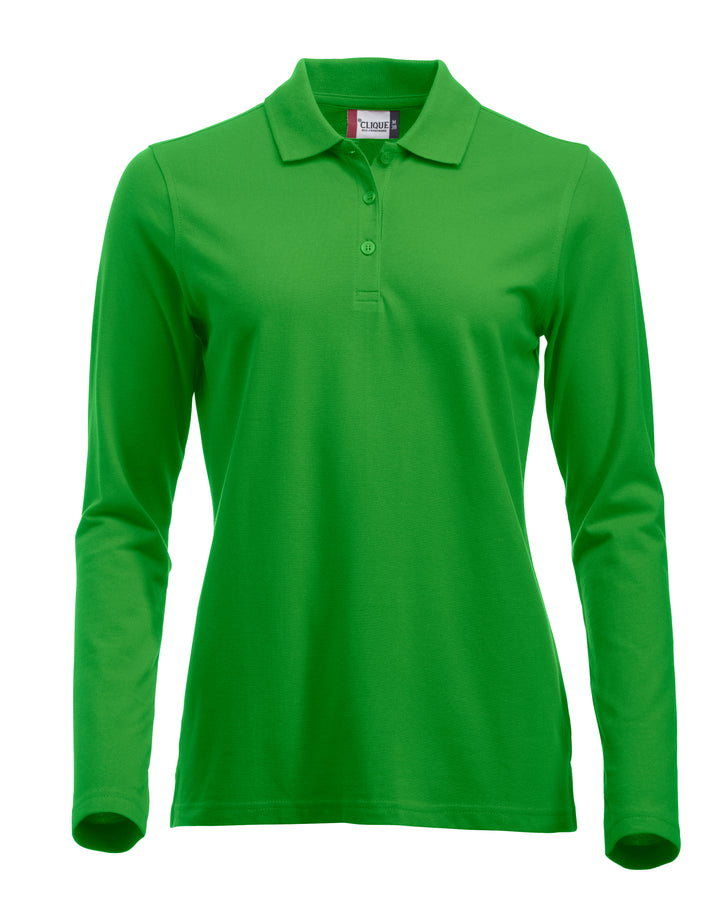 Piqué Clique Classic Marion L/S Dame – uten trykk – Eplegrønn