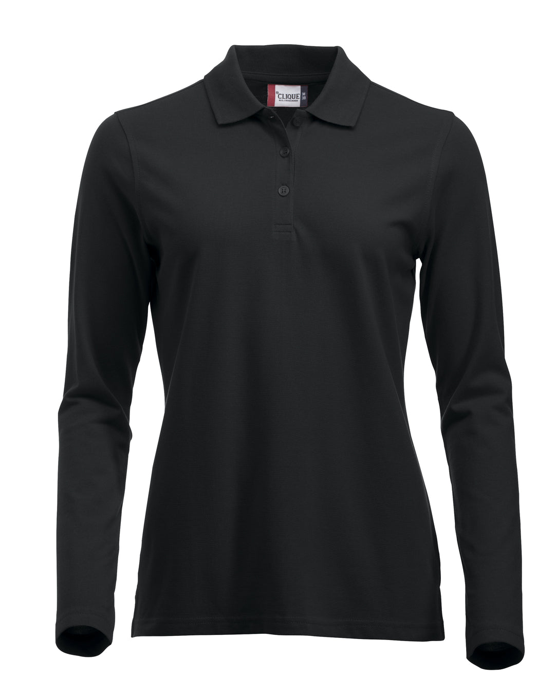 Piqué Clique Classic Marion L/S Dame – uten trykk – Sort