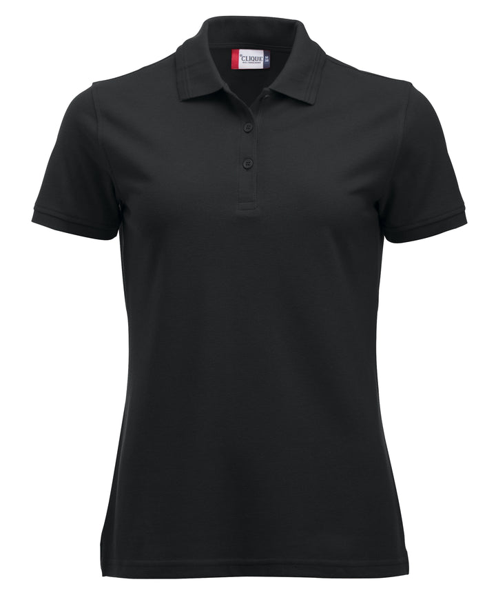 Piqué Clique Manhattan Dame – uten trykk – Sort