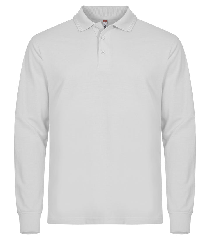 Piqué Clique Manhattan L/S Herre – uten trykk – Hvit