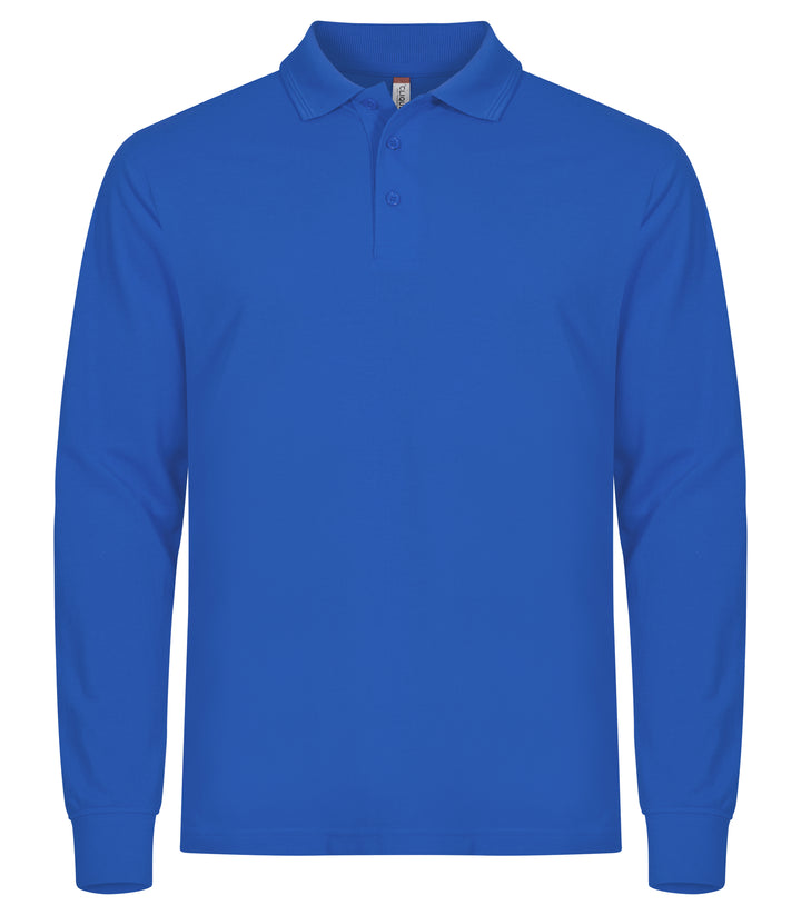 Piqué Clique Manhattan L/S Herre – uten trykk – Kongeblå